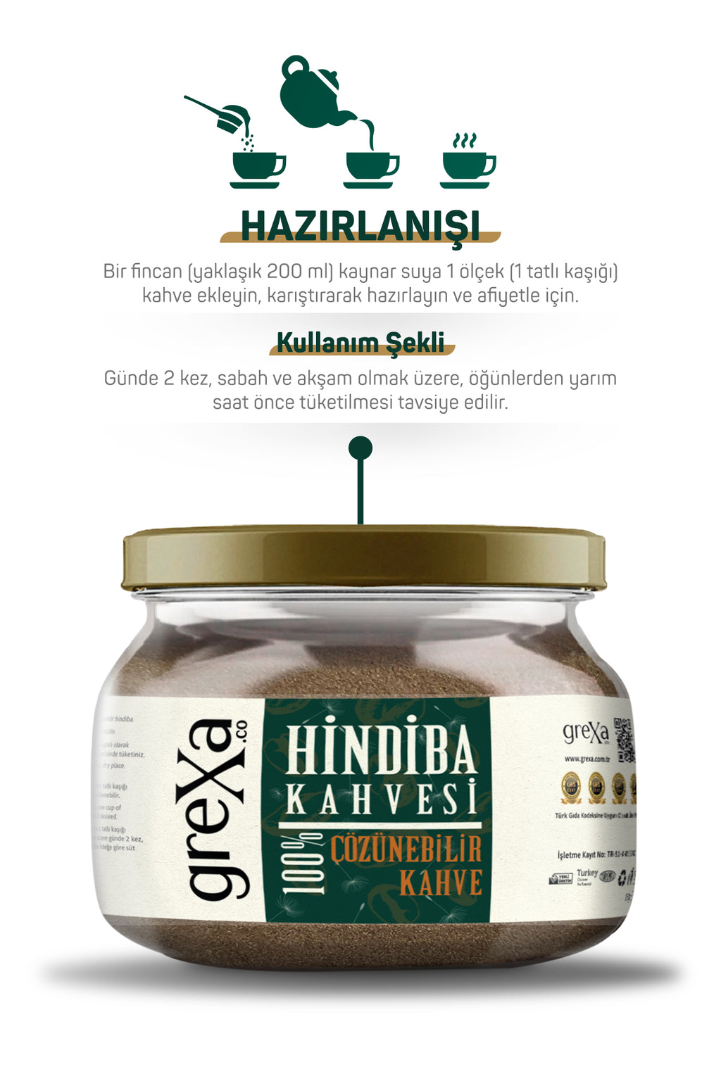 3'lü set Doğal Hindiba Karışımlı Kahve %60 Kahve %40 Hindiba 150g